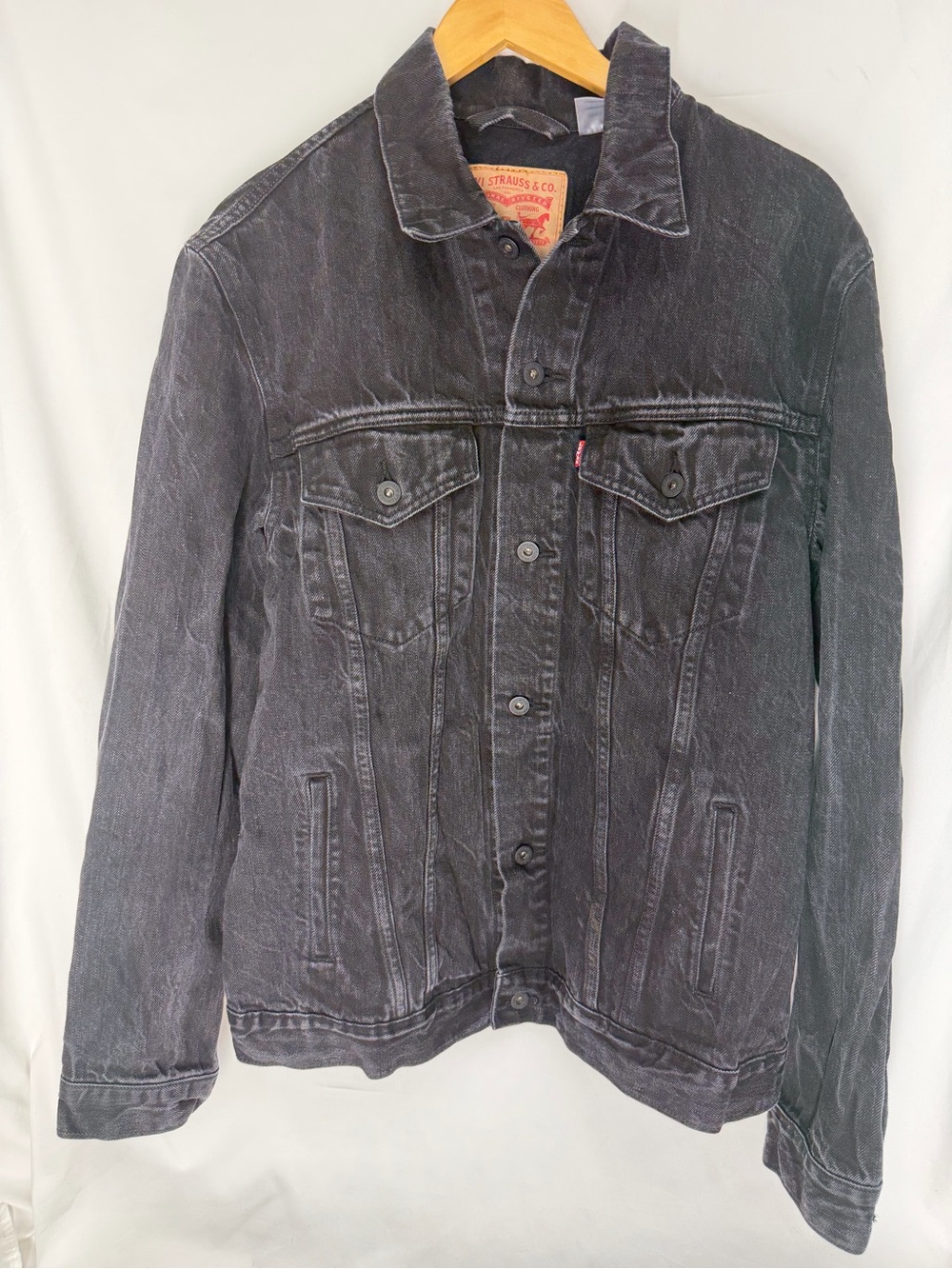 Levi's Washed Black Denim Shirt Jacket